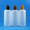 100 Pcs 100 ml (1/6 oz) Flacons compte-gouttes en plastique Bouchons à l'épreuve des enfants Conseils LDPE pour E Vapor Cig Liquid Juice 100 ml Rkejq