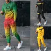 Tute da uomo Nuova tuta Set Abbigliamento da uomo 2 pezzi Tuta sportiva autunnale Stampa 3D Casual Uomo Completi Abiti Maniche lunghe TshirtPantaloni Jogger x0627