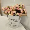 Decoratieve Bloemen 1 Bos 15 Hoofden Kunstmatige Roos DIY Bloemboeket Voor Bruiloft Bruids Douche Feest Tafeldecoratie Woondecoratie Benodigdheden