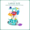 Tools Workshop Children's Sweeping Toy Broom Dustpan Combination Set Simulation Child Play House Cleaning Baby Boy Girl Birthday Present 230626