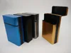 Plusieurs couleurs disponibles 20 capacité étui à cigarettes pour hommes en métal couverture à ressort automatique Ultra-mince créatif Portable vente directe d'usine