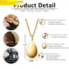 Jovivi Teardrop Cremation Urn NecklaceFill Kit Waterdrop Locket For Ashes Pendant Neckalces Memorial Keepsake Jewelry Necklaces