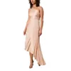 Lässige Kleider Brautjungfern für Hochzeit, asymmetrisches ärmelloses, plissiertes Champagnerkleid, Sommer, elegante Damen-Abendparty, Schwanzkleider