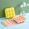 Rose Ice 3D Large Cube Trays - Maak 4 schattige bloemvormige ijsballen, flexibele siliconen mal voor leuke cocktails en drankjes.