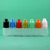 100 Pcs 3 ML Dropper Bottles With Child Proof Safe Caps & Tips Plastic Dropper Bottle Squeeze e Cig Long nipple Gchrn