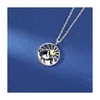 Anhänger Halsketten Silber Farbe Mode Trend Berg Meer Sonne Mond Liebe Für Immer Paar Halskette Schmuck Geschenk XU0024