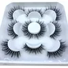 Cílios postiços HBZGTLAD 5 pares 825mm cílios postiços 3D naturais kit de maquiagem cílios postiços Mink Lashes extensão mink maquiagem 230627