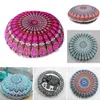 Upgrade 43CM Round Mandala Pillowcase Ethnic Style Pillow Case Bohemian Meditation Cushion Cover Flower Print Pouf Retro Boho Pouf