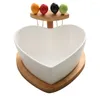 Dinnerware Sets Tray Salad Bowl Elegant Ceramic Fruit Appetizer 16X16CM Household Kitchen Wooden Baby