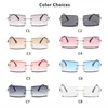 58% Wholesale of sunglasses New Rimless Rectangle Sunglasses Women Trendy Frameless Square Shades for Men Ultralight UV400 Eyewear Unisex