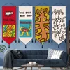 Arazzi Modern Graffiti Art Tapestry Keiths Harings Panno Appeso a parete Macrame Pittura Tappeti da parete Coperta Hippie Trend Decorazione della stanza 230626