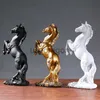 Decorative Objects Figurines Vilead Resin Horse Statue Living Room Crafts Animal Figurines Decorative Ornaments Home Office Desktop Bookend Decoration