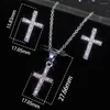 Necklace Earrings Set Set2008013-01 Cross And Bridal Wedding Zircon Jewellery For Women Accessories Birthday Gift