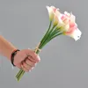 9PC/BUNK sztuczna lilia calla bouuquet prawdziwy dotyk plastikowe fałszywe kwiaty myska ślubna stół ślubny