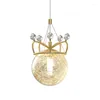 Lampade a sospensione Homhi Crown Lampadario Camera da letto Comodino Bambini Luce Lustri Para Sala Ristorante di lusso Decorazione domestica Pendent HPD-133