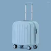 スーツケース18インチミニポータブルボードトラベル機内持ち込みスーツケース学生パスワードケースローリング荷物を備えたトロリースーパー圧縮