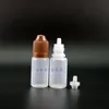 8 ML 100Pcs 어린이 증명 캡 팁이있는 고품질 LDPE 플라스틱 Dropper 병 짧은 젖꼭지 Ijlel이있는 안전한 짜낼 수있는 병