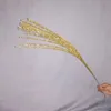 30head glitter guldpulver konstgräs för juldekor plast blomma paljett frans gräs hem bröllop dekoration växt