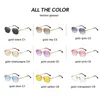 12% rabatt på grossist av solglasögon Frameless Gold Metal Ladies Solglasögon Rimless Gradient Lens Blue Fashion Sun Glasses For Men UV400 Summer