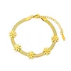 Bracelets à maillons en acier inoxydable 316L mode bijoux fins 7 styles différents coeur marguerite bambou noeuds charme chaîne épaisse pour les femmes