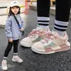 Sneakers Spring Children Girl Pink Shoes Autumn Mesh Breattable Kids Sneakers i 5-18 år Boy Lightweight Running Shoe Walking Soft 230626