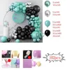 Rastrelliere rastrelli 102pcs kit arco palloncino viola ghirlanda pallone nera per giocattolo per la decorazione del primo compleanno decorazione di elio aereo globos x0710