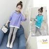 Clothing Sets 2023 Teenager Autumn Winter Girls Clothes Tracksuit Pullover Sweatershirt Hoodie T Shirt Grey Legging 4 5 6 7 8 9 10 12 Years