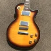 Custom Shop, Stendan gele horizontale bruine rand elektrische gitaar, palissander toets, chromen hardware, gratis verzending