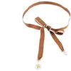 Riemen Mode Doek Lange Stof Voor Vrouwen Taille Bandjes Bloem Parel Ketting Riem Touw Decoratieve Trui Rok