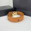 Leather belt for man designer thin belt fashion popular suits decorative wide ceinture party gold plated smooth M buckle womens belts multiple colors PJ015 C23