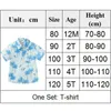 Family Matching Outfits Beach Summer Shirt Boy Coconut Tree Printed Top 12345 Year Children Fashion Vacation Clothes Surfing Short Sleeve T shirt Attire 230626