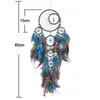 Oggetti decorativi Figurine Fatto a mano Indian Dream Catcher Piume di perline di rattan Acchiappasogni Appeso a parete Decorazione domestica Ornamento da appendere Acchiappasogni