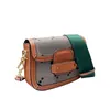 Flap Vrouwen Cross Body Tassen Schoudertas Klassieke Vintage Handtassen Metalen Hardware Brief Magnetische Gesp Verwijderbare Canvas Leer Rode Groene Streep Clutch Portemonnee