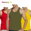 Mens Tank Tops Men Summer 100% Cotton Cool Fitness Vest Sleeveless Gym Slim Colorful Casual Undershirt Male 7 Colors 1PCS 230627