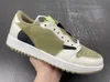 أحذية جديدة على النمط الجديد أحذية 1S Travis 1 Low Cactsus Jack TS Fragment Golf Golf Leutral Olive Sneakers حجم كبير 13 يورو 47.5 الفجوة