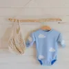 Mamelucos INS Primavera Ropa de bebé Nube Sudadera Mameluco Bebé Niña Niños Algodón Body Ropa nacida 0 a 12 meses 24M Prendas de abrigo 230626