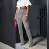 High Waist Slim Fit Pants Black And White Corrugated Heel Heap Trousers Fashion Leisure Versatile Spicy Girl Leggings