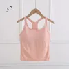 Lu Ebb to Street Yoga Tank Top Top Women Sports Bra Shirts Jym Vest Push Up Fitness Tops Sexy Underwear Lady Tops Branded256l