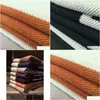 Blankets Thick Home Sofa Good Quailty Blanket Top Selling Beige Orange Black Red Gray Navy Big Size 145X175Cm Wool Drop Delivery Gar Dh2Gi