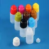 100 sets 10 ml 1/3 oz bouteilles de compte-gouttes en plastique avec bouchons à preuves pour enfants LDPE Liquides E Cig Vapor Juice Huile 10 ml Omguk