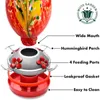 Garden Decorations Colorful Hummingbird Food Feeder Hand Blown Glass Drinker Water Feeding Bowl for Yard Outdoor parrot accessories Colorfu 230626