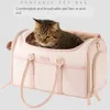 Trasportino Borsa portatile per gatti Borsa Oxford Borsa pieghevole per cani rosa Borsa da viaggio traspirante per animali domestici per il trasporto di cuccioli di gatto