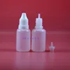 20 ML 100 Pcs Flacons compte-gouttes en plastique LDPE de haute qualité avec bouchons inviolables Conseils Safe e Cig Squeezable Bottle mamelon mince Hncmn