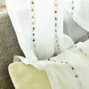 Tenda Tende trasparenti ricamate naturali per soggiorno Camera dei bambini Camera da letto Eleganti tende in filato Ricamo Tende in tulle bianco 230626