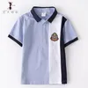 Polos T Shirt Kids Clothes Turn-down Collar Baby Boy Summer Top Tshirt Color Stripes Vetement Enfant Fille Camisetas Fnaf 230626