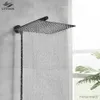 Głowice prysznicowe w łazience Top Opad deszczu prysznic prysznic prysznic prysznic prysznicowy Wąż na ścianę Stal nierdzewna R230804