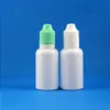 100 conjuntos/lote 30ml conta-gotas BRANCO Garrafas Tamper Evident Child Tampas duplas à prova Longas e finas Pontas de agulha e Cig Liquid 30 mL Mjicv