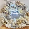 Hangers Racks Sand White Wedding Decor Balloon Garland Arch Kit Happy Birthday Party Metal Gold Silver Latex Baby Shower Decoration Balloons x0710