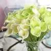 Flores secas, 5 uds., ramos de flores de lirio de Cala artificiales, decoración de boda, plantas falsas para el hogar y otoño