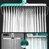 Bathroom Shower Heads Bathroom Inch Large Ceiling Shower Head Top Over-head Shower Sprayer Head Rainfall Rain High Presure Shower Head Black R230627